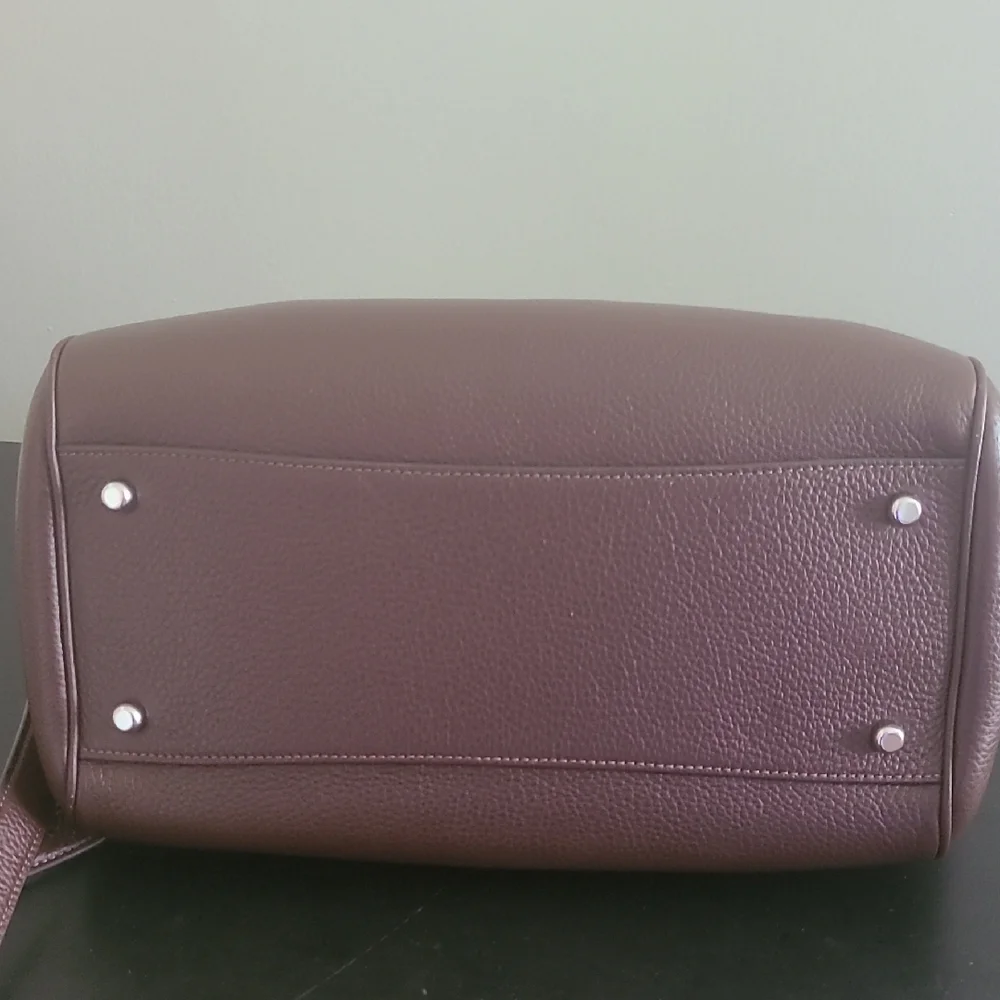 Coach Pebbled Leather Rowen Large Satchel in Maple 12Wx8H, No Dust Cover - Picture 8 of 13